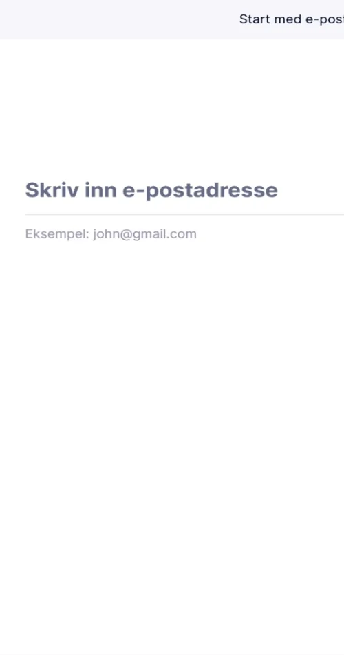 Skriv inn en e-postkonto for registrering Friday casino