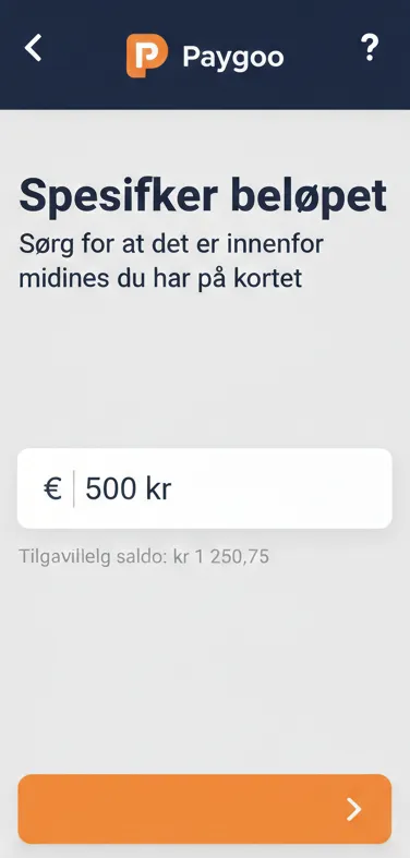 Trinn 7 av påfylling av Paygoo-konto