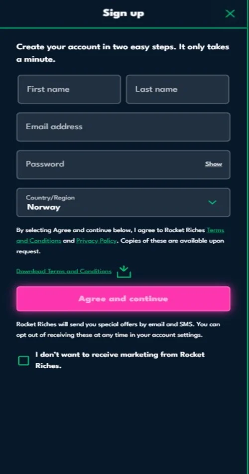 Registrer deg Norge casino