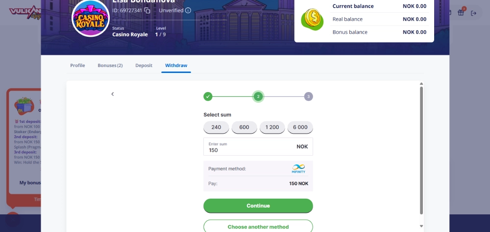 legg inn nødvendige data