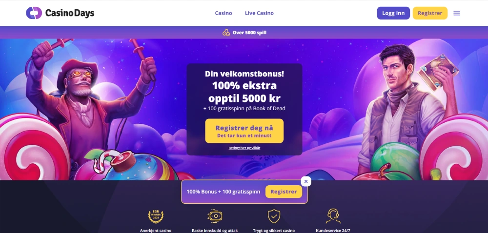 trykk på knappen Registrer