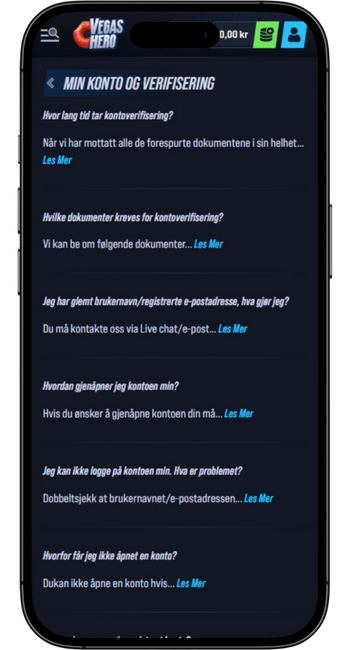 Last opp adressebevis VegasHero