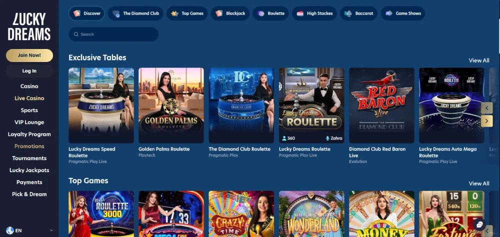 Live Casino Lucky Dreams