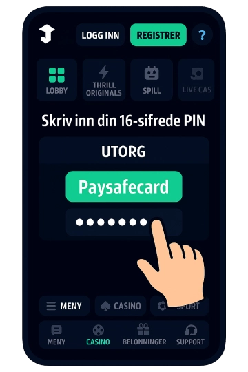 Skriv inn din 16-sifrede PIN